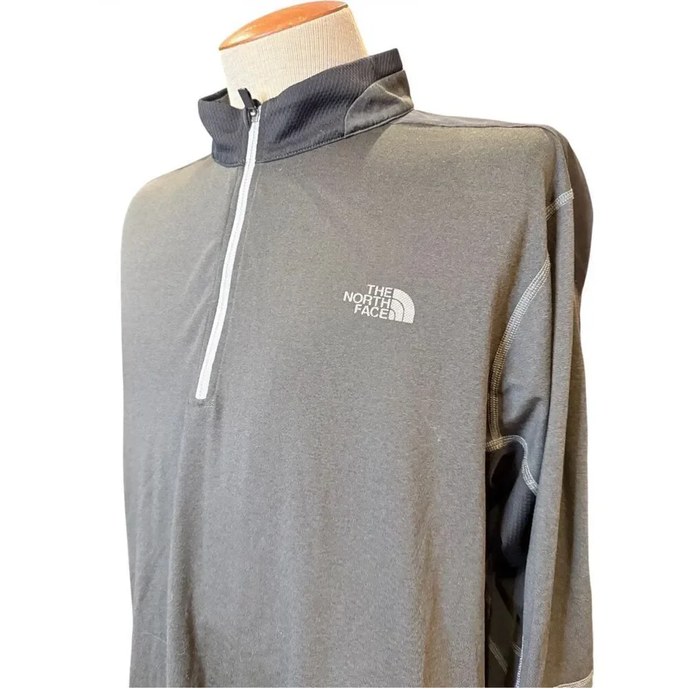 The North Face Men’s Quarter Zip Flash Dry XXL Gray Activewear Pullover